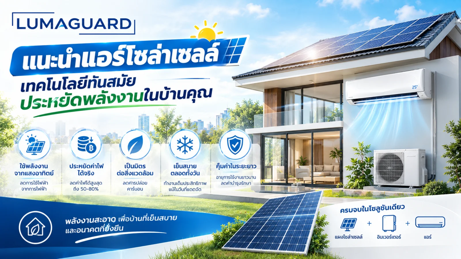 แอร์โซล่าเซลล์ประหยัดพลังงาน